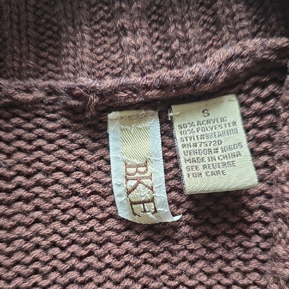 BKE Brown and Multicolor Cardigan Sweater - Picture 2 of 3